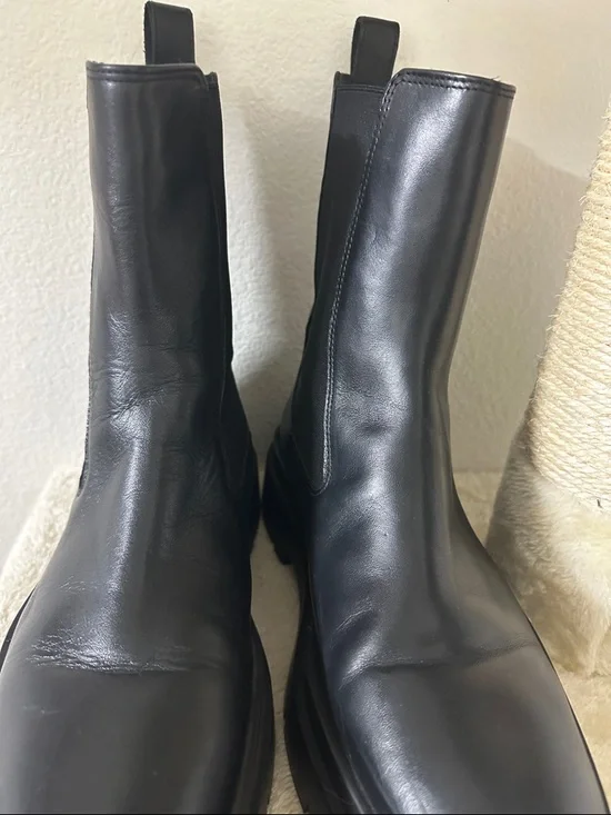 Zara Black Platform Ankle Boots - Women's - Picture 5 of 14